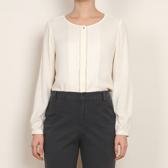 Dana Buchman Cream Blouse - Picture 1 of 7